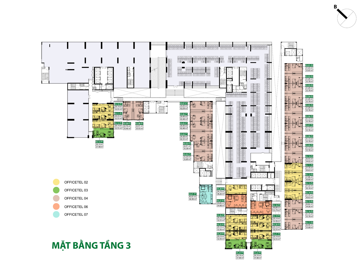 Mặt bằng căn hộ tầng 3 Picity Bình Dương